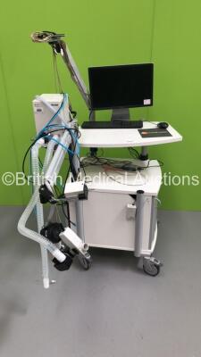 Carefusion/Jaeger MS-PFT Analyzer Unit with Dell Monitor,Keyboard and Accessories (Hard Drive Removed) * SN 10100100350 *