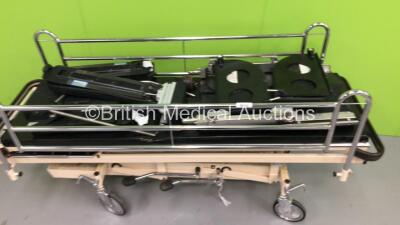 Huntleigh Nesbit Evans Hydraulic Patient Trolley with Mattress and Steris Operating Table Attachments *S/N NA* - 2