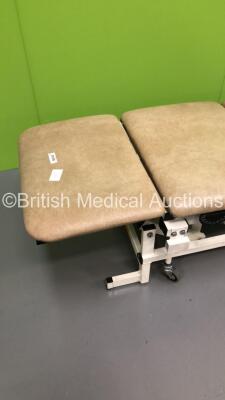 Akron Electric 3-Way Patient Examination Couch with Controller (Powers Up-Damage to Cushion-See Photo) - 3