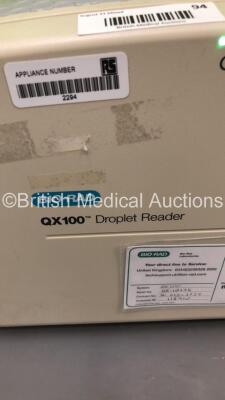 Bio Rad QX100 Droplet Reader (Powers Up) * SN DR-10276 * * Mfd 2012 * *W* - 2