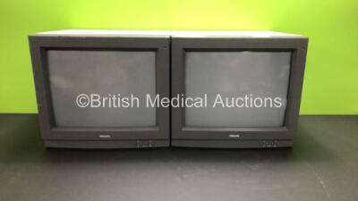 2 x Philips Model MMM17AA Monochrome C-Arm Monitors