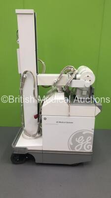 GE AMX 4 Plus Mobile X-Ray Model 2275938 with Exposure Hand Trigger (Powers Up with Key-Key Included) * Asset No FS 0140464 * * Mfd August 2006 *