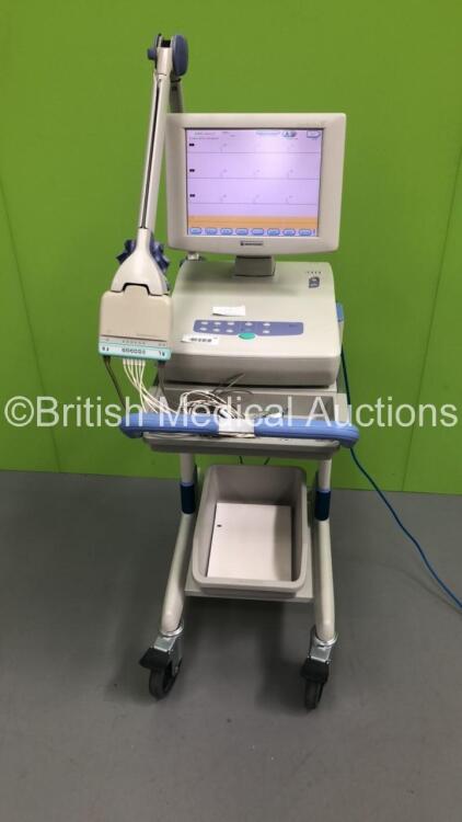 Nihon Kohden ECG-1550K Electrocardiograph on Stand with 1 x 10-ECG Lead (Powers Up) * SN 00984 *