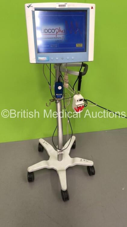 LiDCO Plus Hemodynamic Monitor on Stand (Powers Up)