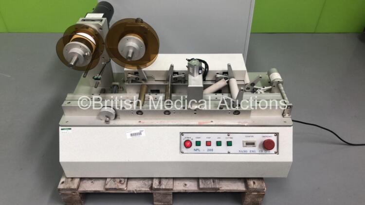 Nano Eng CO.Ltd NPL-200 Laminator Unit (Powers Up) *Pallet* **S/N 020502*