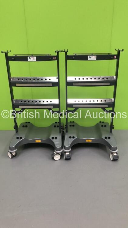 2 x Anetic Aid Table Accessories Trolleys