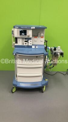 Drager Fabius GS Premium Anaesthesia Machine Software Version 3.34a Total Hours Run 5410 Total Vent Hours 744 with Bellows and Hoses (Powers Up) *S/N ASFK0138*