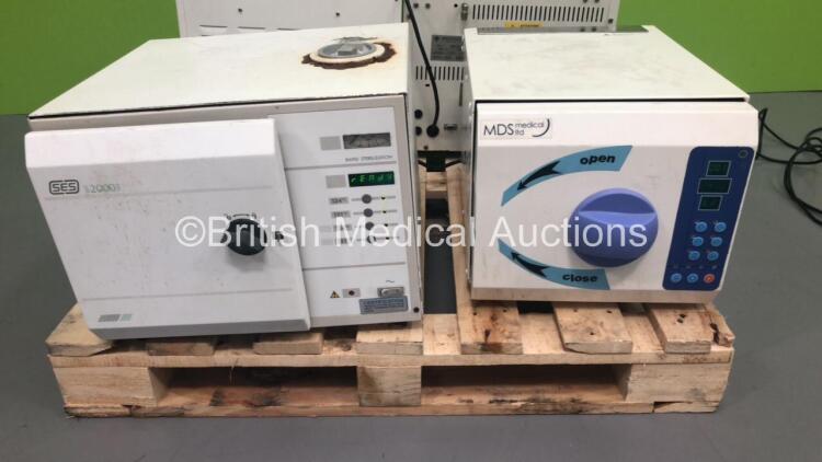 1 x MDS Medical (Unknown Model) Autoclave and 1 x Eschmann SES 2000 Autoclave (Both Power Up)
