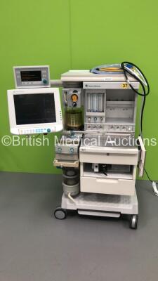 Datex-Ohmeda Aestiva/5 Anaesthesia Machine with Datex Ohmeda SmartVent Software Version 4.8,Datex-Ohmeda Monitor,Module Rack Including 1 x M-CAiO Gas Module with D-Fend Water Trap,1 x E-INTPSM Module,Absorber,Bellows,Oxygen Mixer and Hoses (Powers Up)