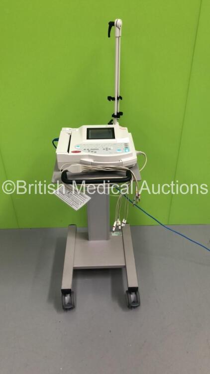 GE MAC 1200 ST ECG Machine on Stand with 1 x 10-Lead ECG Lead (Powers Up) * SN 550059407 * * Mfd 2012 *