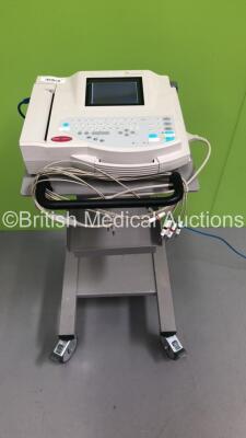 GE MAC 1200 ST ECG Machine on Stand with 1 x 10-Lead ECG Lead (Powers Up) * SN 550044526 * * Mfd 2008 *