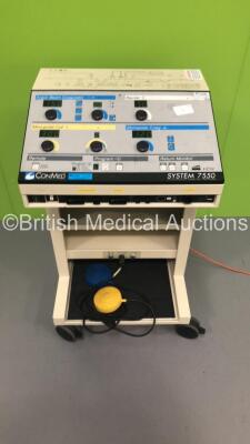 ConMed System 7550 Electrosurgical Generator + ABC Modes with Dual Footswitch (Powers Up)