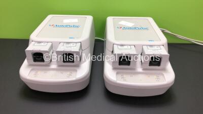 2 x AutoPulse Multi-Chemistry Battery Chargers with 4 x Batteries *Mfd 2014* (Both Power Up) *140508059 - 140619005*