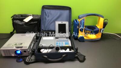 Mixed Lot Including 1 x Laerdal Suction Unit, 1 x MIR Spirolab III Color Spirometer and 1 x Mitsubishi LVP-X50U LCD Projector