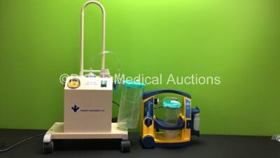 Job Lot Including 1 x Laerdal Suction Unit with Serres Cup and 1 x Therapy Equipment Ltd Suction Unit with Serres Cup (Both Power Up)