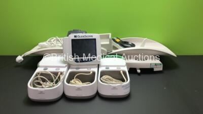 Mixed Lot Including 2 x Seca Baby Weighing Scales , 1 x Luxo Patient Examination Lamp, 1 x Welch Allyn Ref 74341 Docking Station, 1 x Philips Respironics BiPAP autoSV Advanced CPAP, 3 x Philips Respironics InnoSpire Deluxe Nebulizers (All Missing Lids, 1