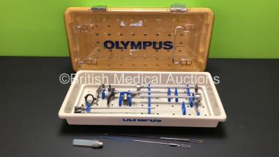 Olympus Resectoscope Set Including 1 x Ref. A2621, A2760, A2641, A0410, A2651 and A2636 in Tray (Some Missing Pieces)