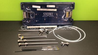Karl Storz Resectoscope Set Including 1 x Ref. 27050D, 27040BO, 2 x 27050BK, 27025 and 27040OC in Tray (Some Missing Pieces)