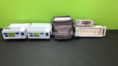 Mixed Lot Including 2 x Masimo Set Tosca 500 Patient Monitors, 1 x Breas EB 2 Battery CPAP with Leads, 1 x Nellcor N-550 Oximeter and 1 x Philips M8048A Module Rack *DE50286164 - V490296 - 1348 - 1740*