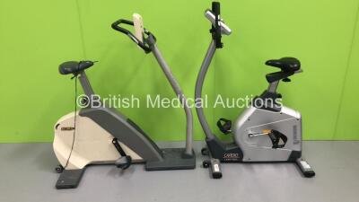 1 x Tunturi E30L Exercise Bike and 1 x Bremshey Cardio Control Exercise Bike * SN 033767 *