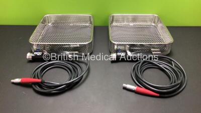 2 x ConMed Linvatec Ergo Ref D4240 Surgical Handpieces in 2 x Metal Trays *LAA04843 - LAA04838*