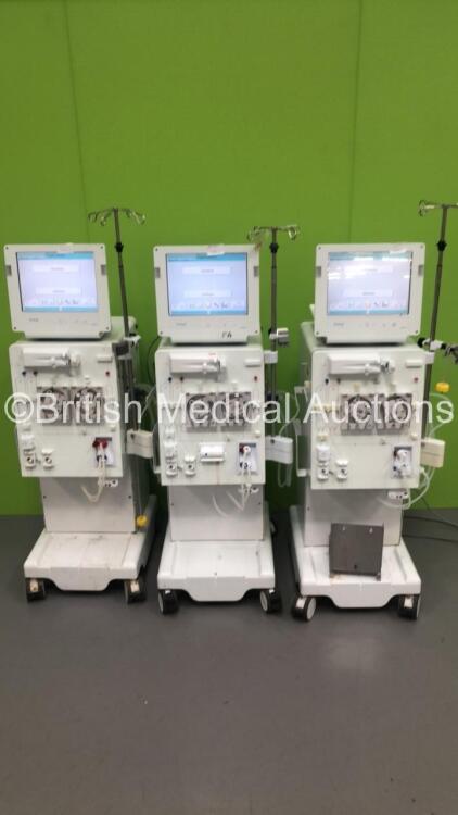 3 x B.Braun Dialog + Dialysis Machines Software Version 8.2A - Running Hours 16111 / 38313 / 16877 with Hoses (All Power Up) * SN 28649 / 91353 / 28419 *