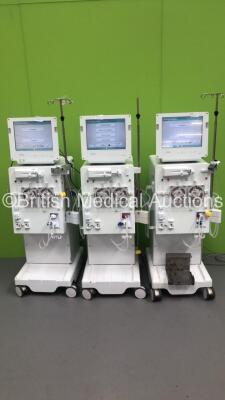 3 x B.Braun Dialog + Dialysis Machines Software Version 8.2A - Running Hours 22272 / 19296 / 14920 with Hoses (All Power Up) * SN 28648 / 28429 / 28556 *