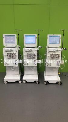 3 x B.Braun Dialog + Dialysis Machines Software Version 8.2A - Running Hours 14167 / 15095 / 24933 with Hoses (All Power Up) * SN 25686 / 47065 / 38013 *