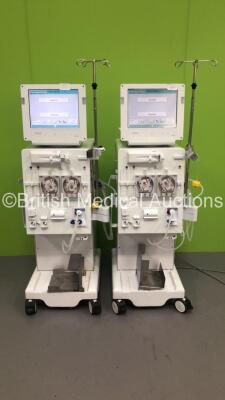 2 x B.Braun Dialog + Dialysis Machines Software Version 8.2A - Running Hours 33376 / 19004 with Hoses (Both Power Up) * SN 92021 / 91352 *