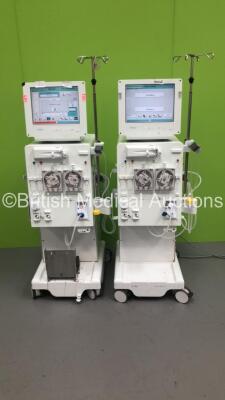 2 x B.Braun Dialog + Dialysis Machines Software Version 8.2A - Running Hours 24768 with Hoses (Both Power Up) * SN 28434 / 28431 *