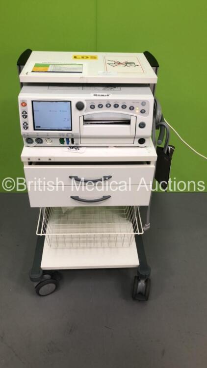 GE 250cx Series Fetal Monitor on Stand with BP Hose and Cuff (Powers Up) * SN SDJ08291769PA *