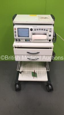 GE 250cx Series Fetal Monitor on Stand with BP Hose and Cuff (Powers Up) * SN SDJ08301851PA *