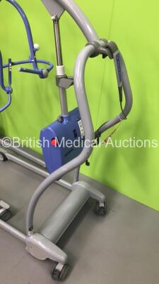 2 x Arjo Maxi-Twin Electric Patient Hoists with 1 x Battery and 2 x Controllers (Both No Power) - 2
