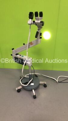 Carl Zeiss 150 FC Colposcope with 2 x 10 x Eyepieces and Zeiss f300 Lens on Stand (Powers Up with Good Bulb - Power Switch Damaged)