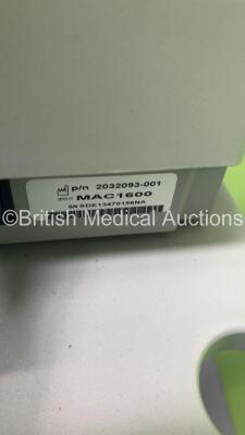 GE MAC1600 ECG Machine on Stand with 1 x 10-Lead ECG Lead (Powers Up) * SN SDE13470156NA * - 6