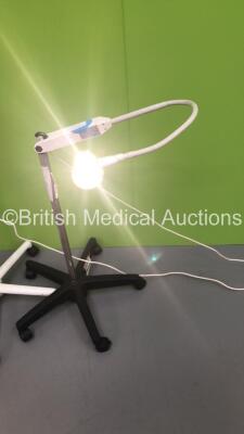 1 x Luxo Patient Examination Lamp on Stand and 1 x Brandon Medical Patient Examination Lamp on Stand (Both Power Up) *S/N fs0147391* - 4