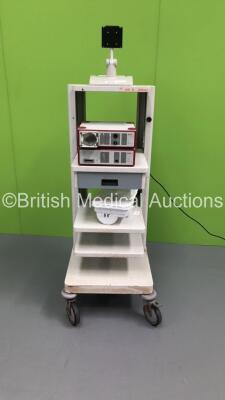 Smith and Nephew Stack Trolley with Richard Wolf 2207 Suction Pump and Richard Wolf 2271 US Litho Control Unit (Powers Up)