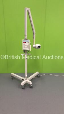 Gendex Oralix 65S Dental X-Ray Head Type 9801 100 32404 on Stand with Gendex Dens-O-Mat X-Ray Timer with Finger Trigger (Powers Up)