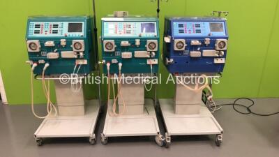 2 x Gambro AK 200 Ultra S Dialysis Machines with Hoses and 1 x Gambro AK 200 S Dialysis Machine with Hoses (1 x Powers Up,1 x Powers Up with BR4-Missing Parts on Front Facia,1 x No Power) * SN 24683 / 15208 / 17449 *