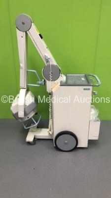 Siemens Mobilett XP Mobile X-Ray Model 01818363 with Exposure Hand Trigger and Key (No Power-Dent to Pillar-See Photos) * SN 11179 * * Mfd 2008 *