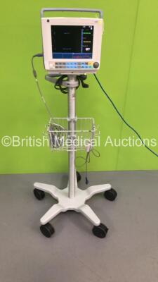 GE B20 Patient Monitor with SpO2,ECG and NIBP Options and 1 x SpO2 Finger Sensor on Stand (Powers Up) * SN SGF12122240WA * * Mfd 2012 *