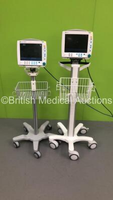 1 x GE B30 Patient Monitor on Stand * Mfd 2013 * and 1 x GE Datex-Ohmeda Type F-FM-00 Patient Monitor on Stand * Mfd 2008 * (Both Power Up) * SN 6459820 / SF313106976WA *