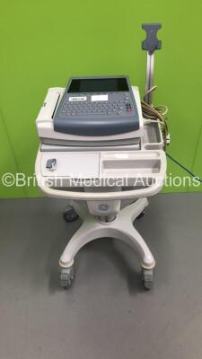 GE MAC1600 ECG Machine on Stand with 1 x 10-Lead ECG Lead (Powers Up) * SN SDE9400013NA *