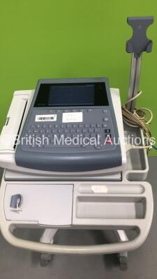 GE MAC1600 ECG Machine on Stand with 1 x 10-Lead ECG Lead (Powers Up) * SN SDE9400013NA * - 2