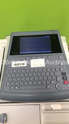 GE MAC1600 ECG Machine on Stand with 1 x 10-Lead ECG Lead (Powers Up) * SN SDE9400013NA * - 3