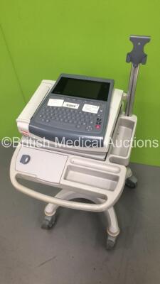 GE MAC 1600 ECG Machine on Stand (Unable to Power Up Due to Broken Power Button) *S/N SDE09400088NA* - 2