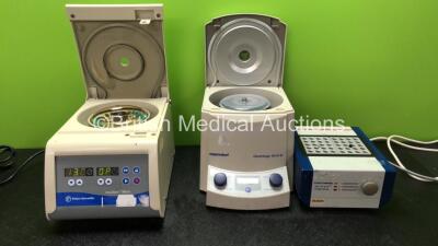 Mixed Lot Including 1 x Fisher Scientific accuSpin Micro Centrifuge (Powers Up) 1 x eppendorf Centrifuge 5415 D (Powers Up with Error-See Photo) 1 x Techne DB 2A Dri Block Unit (Powers Up)