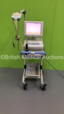 Nihon Kohden ECG-1550K Electrocardiograph on Stand with 1 x 10-ECG Lead (Powers Up) * SN 00989 *