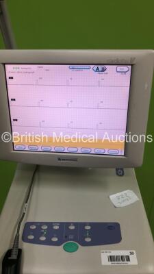 Nihon Kohden ECG-1550K Electrocardiograph on Stand with 1 x 10-ECG Lead (Powers Up) * SN 00989 * - 4