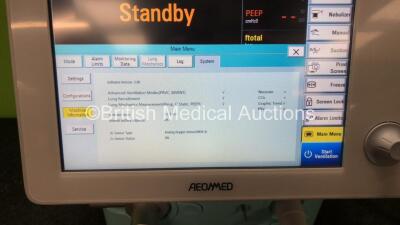 Aeomed VG70 Ventilator Software Version 2.00 with 1 x Hose *Mfd 07-2020* (Powers Up) *SN VG70EXZZS32183* - 2